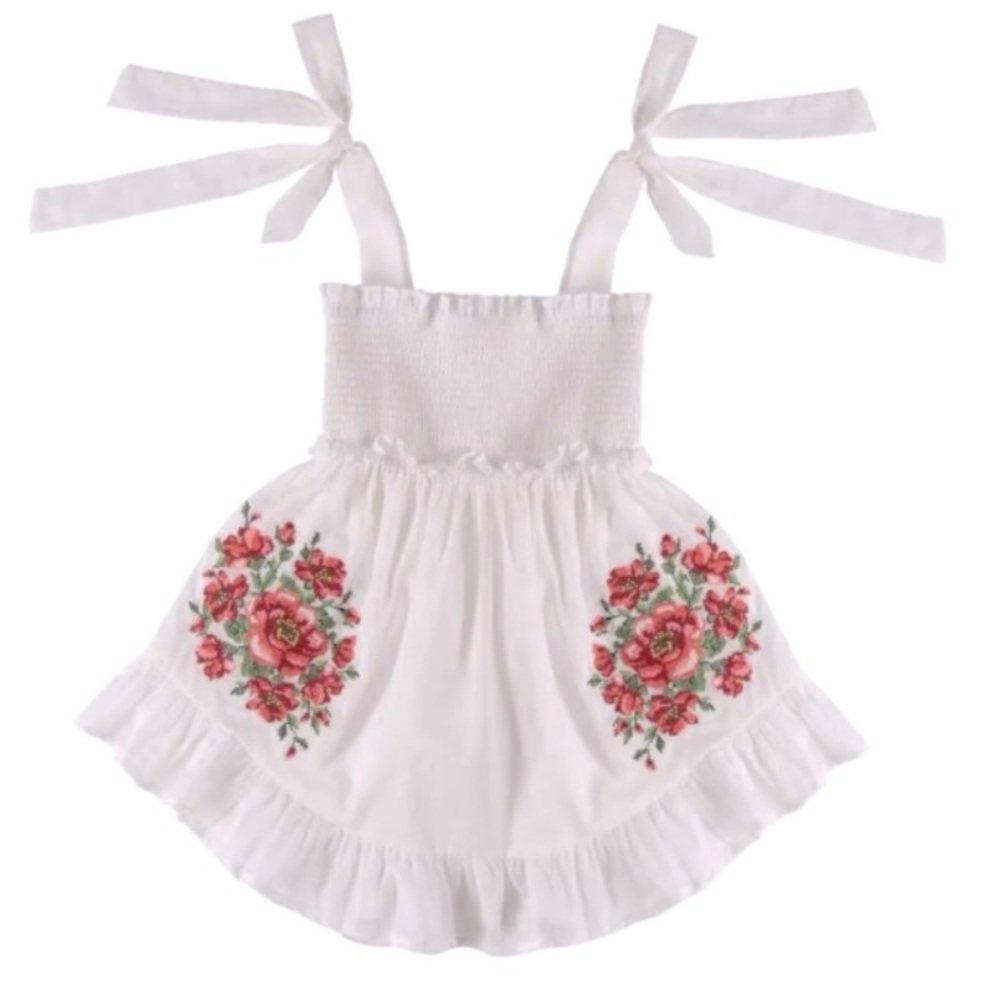 ZIMMERMANN Kids floral embroidered dress, size 2